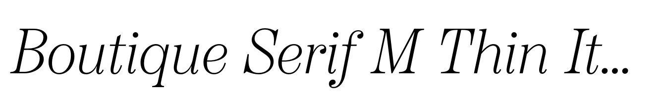 Boutique Serif M Thin Italic